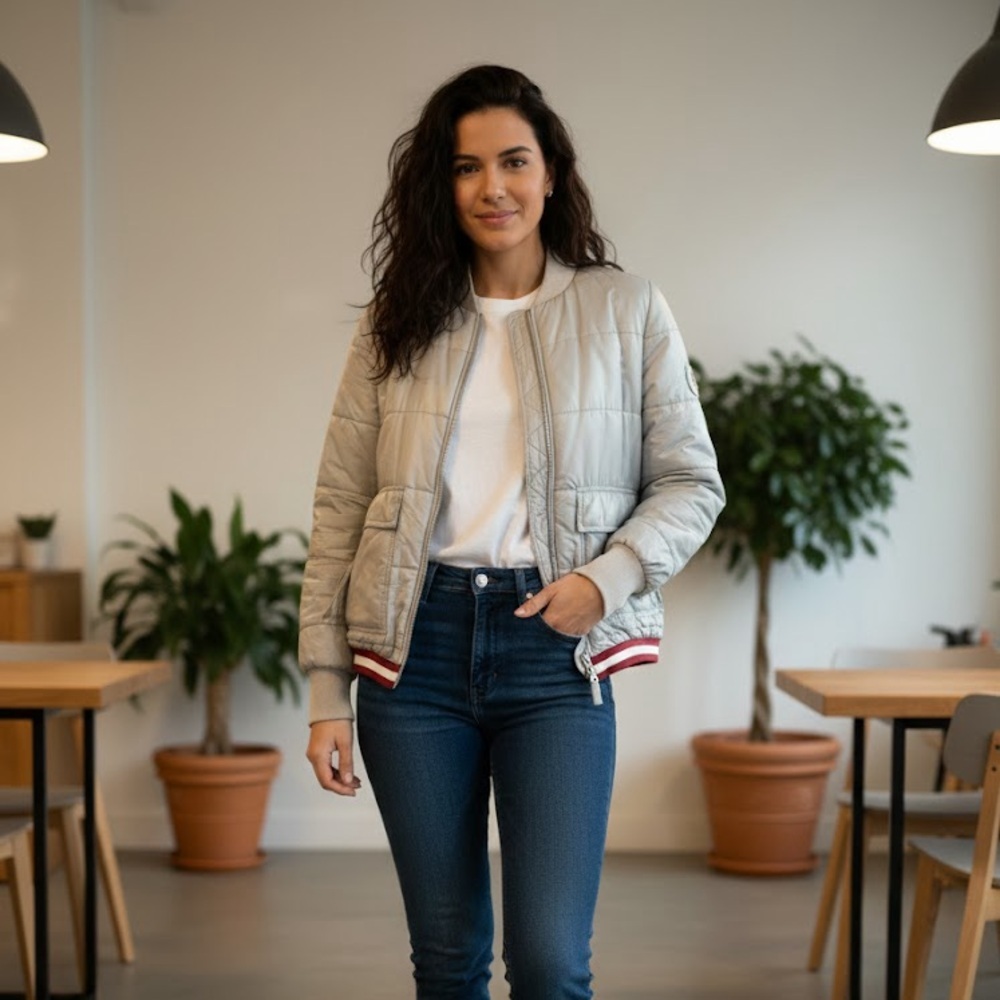 Bally Lightweight Quilted Bomber Jacket | Size 4